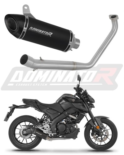 complete exhaust system with muffler DOMINATOR Full System HP8 BLACK fits the motorcycle Yamaha MT 125 2020