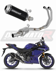Yamaha YZF-R3 2025 - 2026 Komplett avgassystem Ljuddämpare OV G2 EX SVART + dB killer