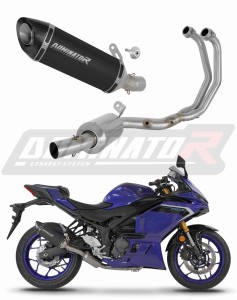 Yamaha YZF-R3 2025 - 2026 Komplett avgassystem Ljuddämpare HP8 EX SVART + dB killer