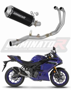 Yamaha YZF-R3 2025 - 2026 Komplett avgassystem Ljuddämpare OV G2 SVART + dB killer
