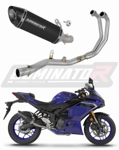 Yamaha YZF-R3 2025 - 2026 Komplett avgassystem Ljuddämpare HP8 SVART + dB killer