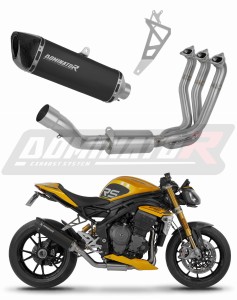 Triumph Speed Triple 1200 RS / RR 2021 - 2024 Komplett avgassystem Ljuddämpare HP6 SVART + dB killer