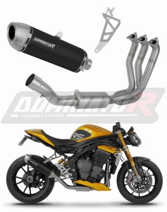 Triumph Speed Triple 1200 RS / RR 2021 - 2024 Komplett avgassystem Ljuddämpare S6 SVART + dB killer