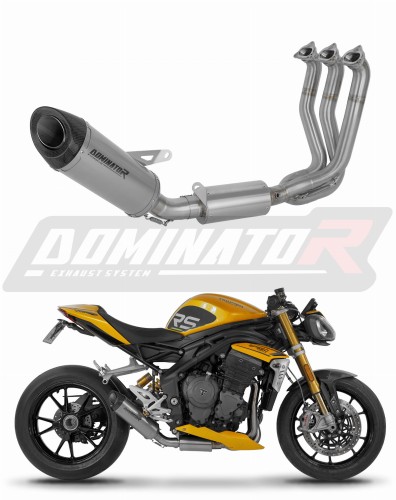 kompletny układ wydechowy z tłumikiem DOMINATOR Full System Tytanowy HP8 pasujący do motocykla Triumph Speed Triple 1200 RS / RR 2021 - 2024