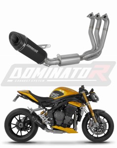 Triumph Speed Triple 1200 RS / RR 2021 - 2024 Komplett avgassystem Ljuddämpare HP8 SVART + dB killer
