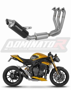 Triumph Speed Triple 1200 RS / RR 2021 - 2024 Komplett avgassystem Ljuddämpare GPF SVART + dB killer