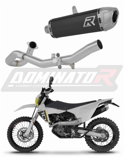 complete exhaust system with muffler DOMINATOR Full System S6 BLACK fits the motorcycle Husqvarna 701 Supermoto SM 2026