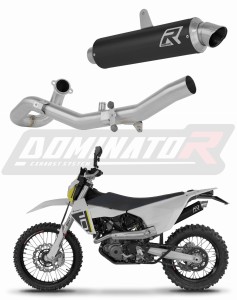 Husqvarna 701 Supermoto SM 2026 Komplett avgassystem Ljuddämpare GPF SVART + dB killer