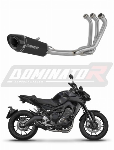 Yamaha MT-09 2013 - 2016 EXHAUST Collector Manifold EX Full System Muffler Auspuff Sportauspuff Silencer Echappement Silencieux Scarico Scarichi Escape Wydech Tłumik HP6 BLACK Dominator Exhaust System X