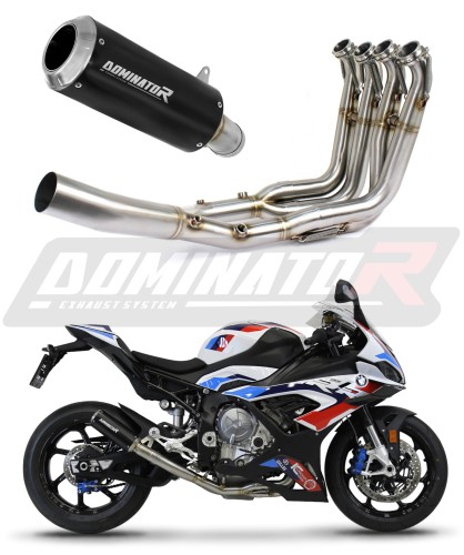 BMW M1000RR 2020 -2024 Full  Exhaust System  Muffler Auspuff Sportauspuff Silencer Echappement Silencieux Scarico Scarichi Escape Collector Manifold Wydech Tłumik  GP BLACK DOMINATOR x
