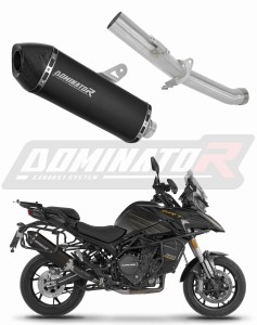 QJMOTOR SRT 900 S / SX 2025 - 2026 Avgas Ljuddämpare HP7 SVART + dB killer