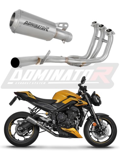 Trumph STREET TRIPLE 765 S R RS Exhaust Muffler Manifold Collector Auspuff Sportauspuff Silencer Echappement Silencieux Scarico Marmitta Scarichi Escape Wydech Tłumik Kolektor GPS DOMINATOR Full Exhaust System X