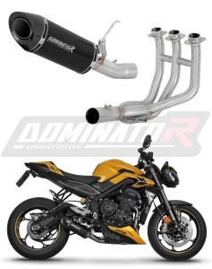 Triumph STREET TRIPLE 765 S / R / RS 2023 - 2024 Komplett avgassystem LjuddämpareHP8 SVART + dB killer