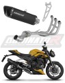 complete exhaust system with muffler DOMINATOR Full System HP6 BLACK fits to Triumph STREET TRIPLE 765 S / R / RS 2023  2024 5