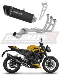 Triumph Street Triple 765 RS 2024 - 2025 Komplett avgassystem Ljuddämpare HP6 SVART + dB killer