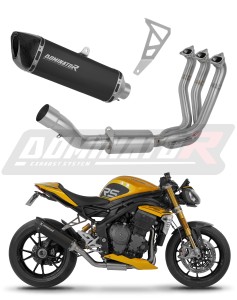 Triumph Speed Triple 1200 RS / RR 2021 - 2024 Komplett avgassystem Ljuddämpare HP6 SVART + dB killer